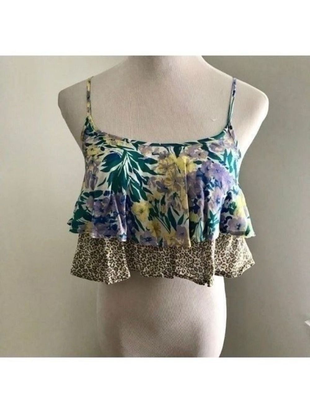 Kimchi Blue Floral Halter Top Sz XS